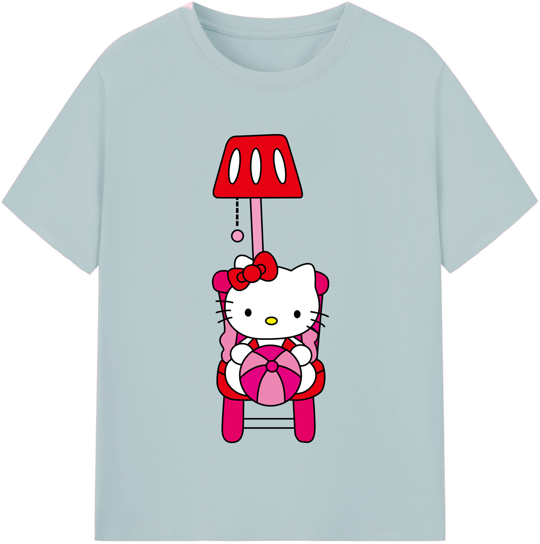 （画像用） Hello Kitty ハローキティ 綿100％半袖Tシャツ（フロントプリント）